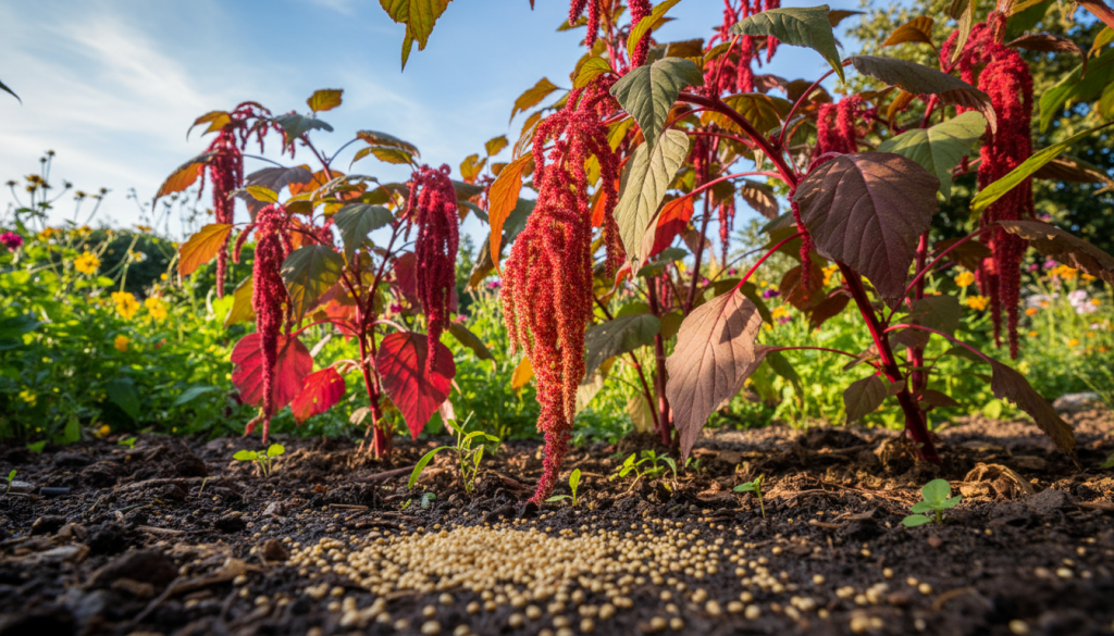 amaranth seeds and flowers