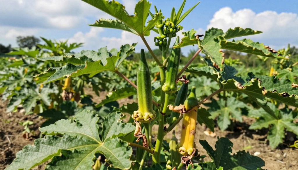 okra over-fertilization