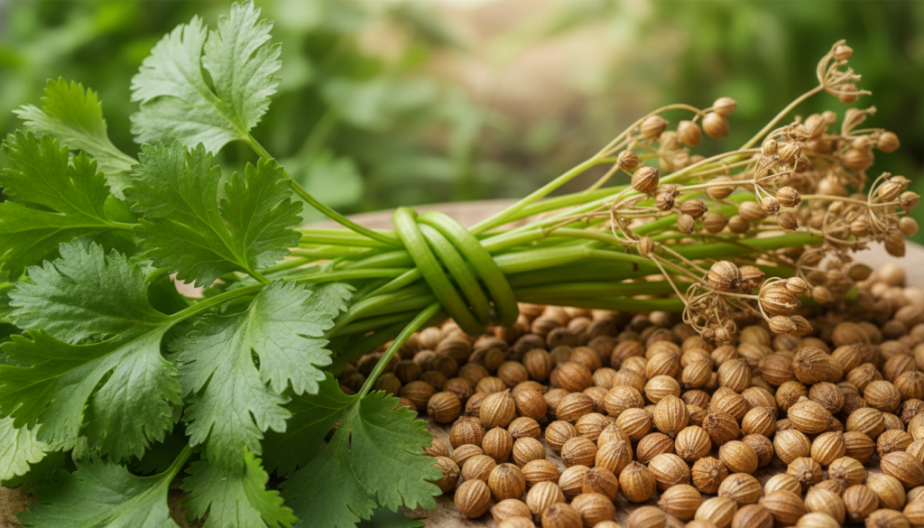 Cilantro and Coriander Plant Parts