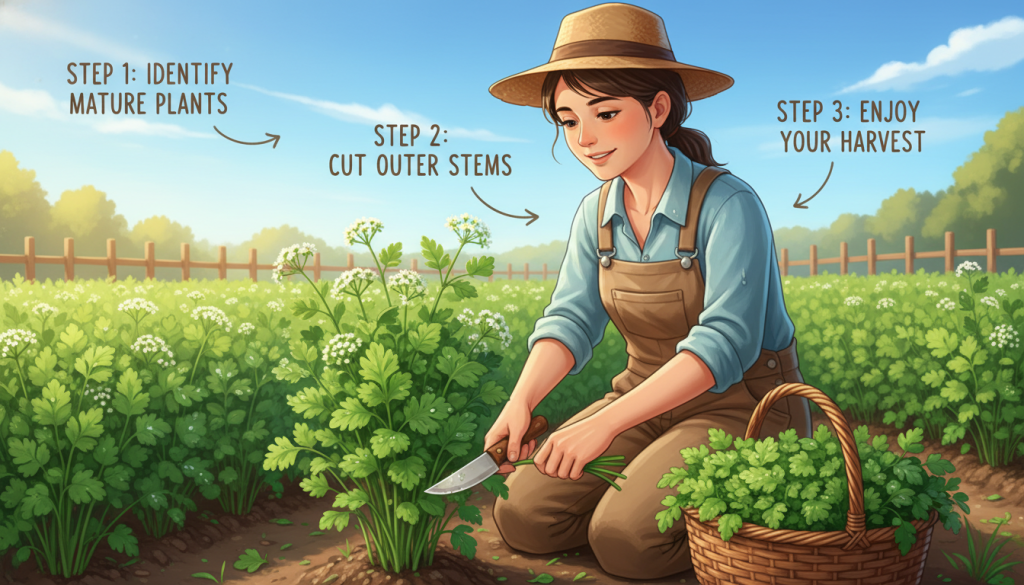 Coriander Plant Harvesting Guide