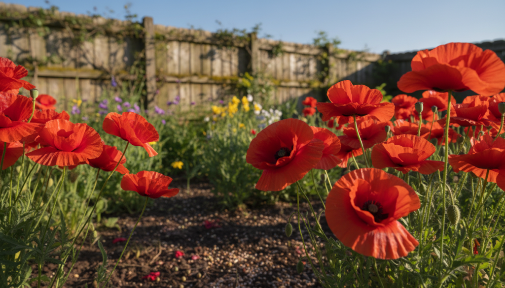 poppies in full sun garden poppies in full sun garden